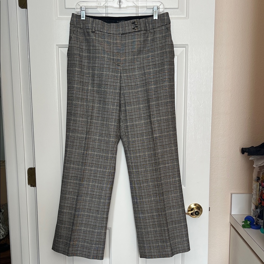 Talbot’s Glen Plaid Wool Blend Lined Trouser
